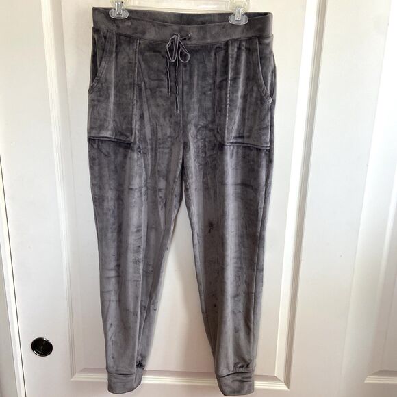 House Of Harlow 1960 Velour Velvet Jogger Pants Gray Size Medium - Picture 8 of 8